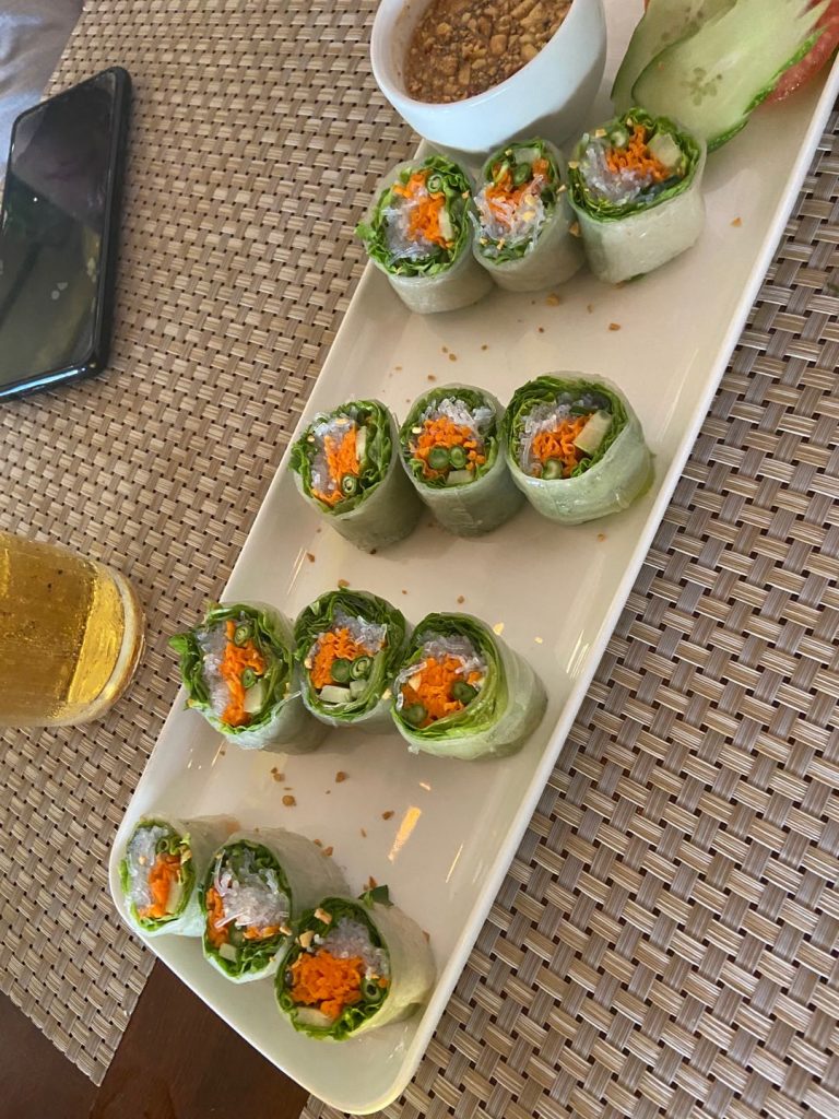 The Live Corner Siem Reap spring rolls